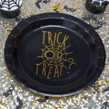 Halloween Trick Or Treat Party Plates x4